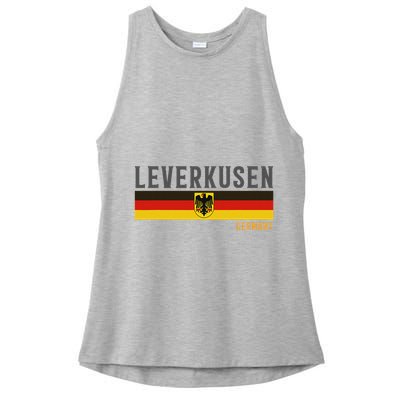 Leverkusen Germany Germany Flag Ladies PosiCharge Tri-Blend Wicking Tank
