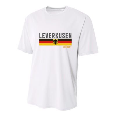 Leverkusen Germany Germany Flag Youth Performance Sprint T-Shirt