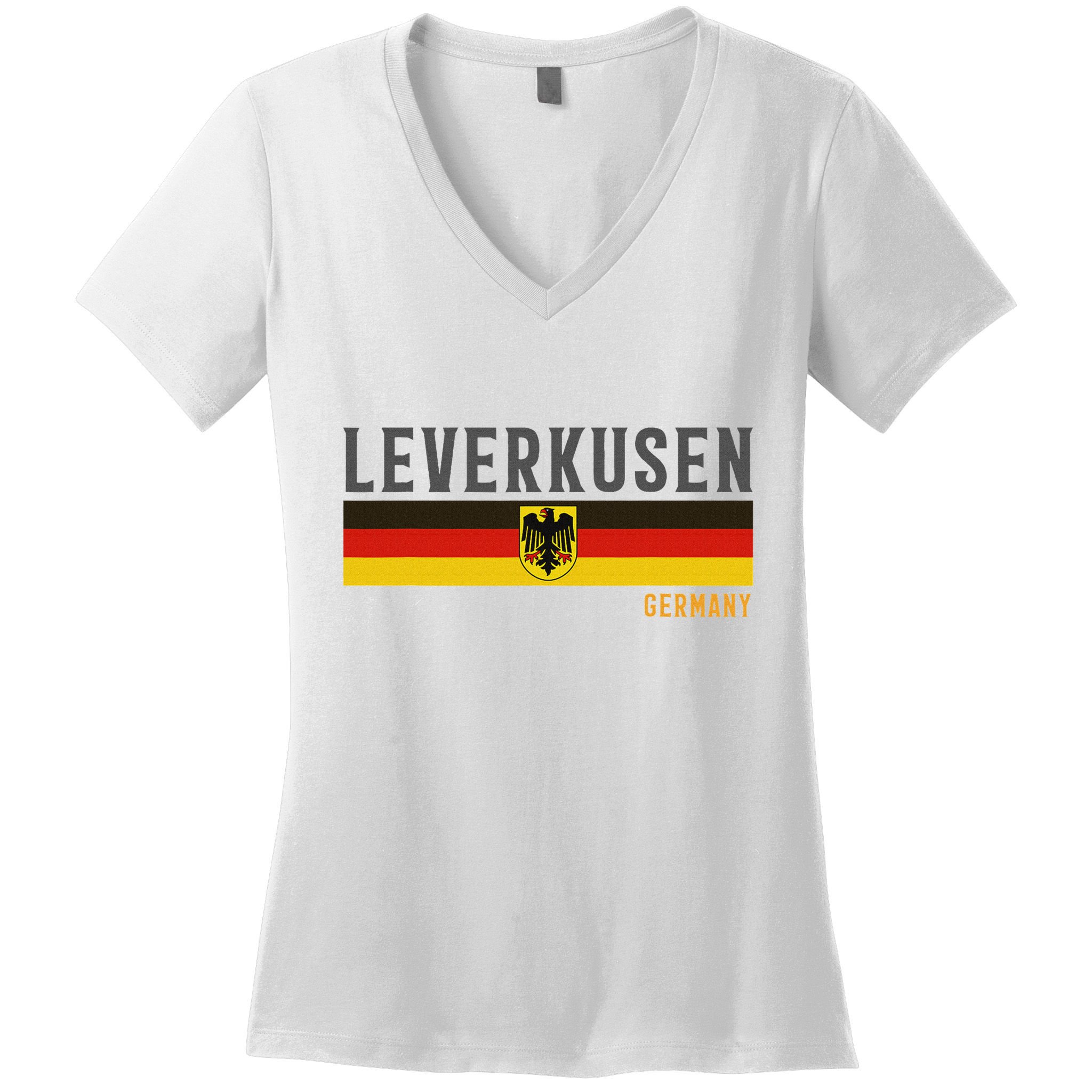 Leverkusen Germany Germany Flag Women's V-Neck T-Shirt