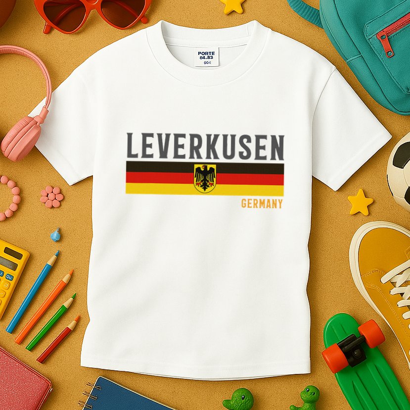 Leverkusen Germany Germany Flag Kids T-Shirt