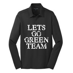 Lets Go Green Team For Families Whose Kids Play Sports Silk Touch Performance Long Sleeve Polo