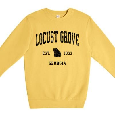 Locust Grove Georgia Ga Vintage Athletic Premium Crewneck Sweatshirt