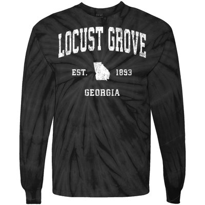 Locust Grove Georgia Ga Vintage Athletic Tie-Dye Long Sleeve Shirt