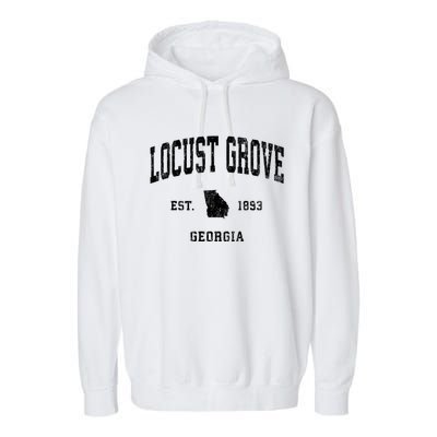 Locust Grove Georgia Ga Vintage Athletic Garment-Dyed Fleece Hoodie