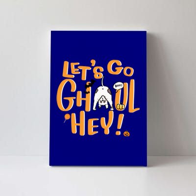 Lets Go Ghouls Cat Spooky Season Halloween Gift Canvas