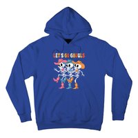 LetS Go Ghouls Halloween Dancing Skeleton Ghost Gift Hoodie