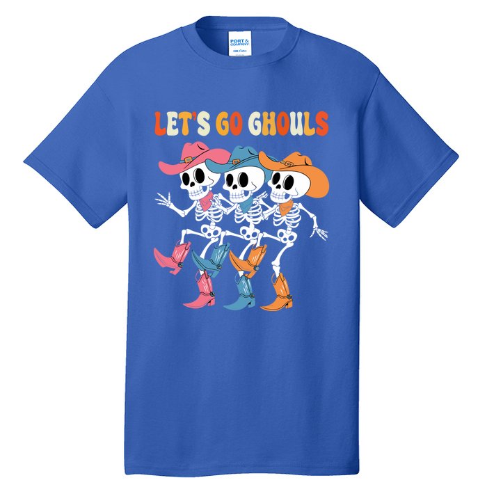 LetS Go Ghouls Halloween Dancing Skeleton Ghost Gift Tall T-Shirt