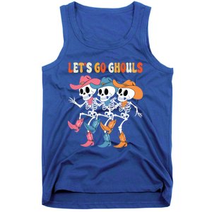 LetS Go Ghouls Halloween Dancing Skeleton Ghost Gift Tank Top