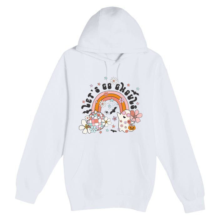 Lets Go Ghouls Halloween Ghost Premium Pullover Hoodie