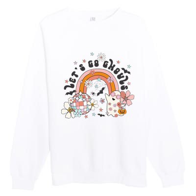 Lets Go Ghouls Halloween Ghost Premium Crewneck Sweatshirt