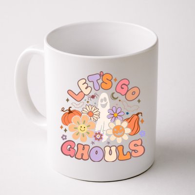 Lets Go Ghouls Halloween Ghost Outfit Costume Retro Groovy Coffee Mug