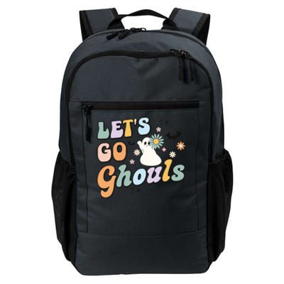 Lets Go Ghouls Halloween Ghost Outfit Costume Retro Groovy Daily Commute Backpack