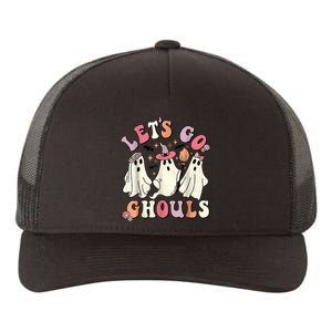 Let's Go Ghouls Halloween Ghost Outfit Costume Retro Groovy Yupoong Adult 5-Panel Trucker Hat