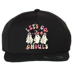 Let's Go Ghouls Halloween Ghost Outfit Costume Retro Groovy Wool Snapback Cap