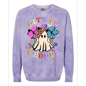 Lets Go Ghouls Halloween Boo Retro Halloween Party Meaningful Gift Colorblast Crewneck Sweatshirt