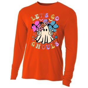 Lets Go Ghouls Halloween Boo Retro Halloween Party Meaningful Gift Cooling Performance Long Sleeve Crew