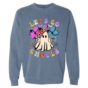 Lets Go Ghouls Halloween Boo Retro Halloween Party Meaningful Gift Garment-Dyed Sweatshirt