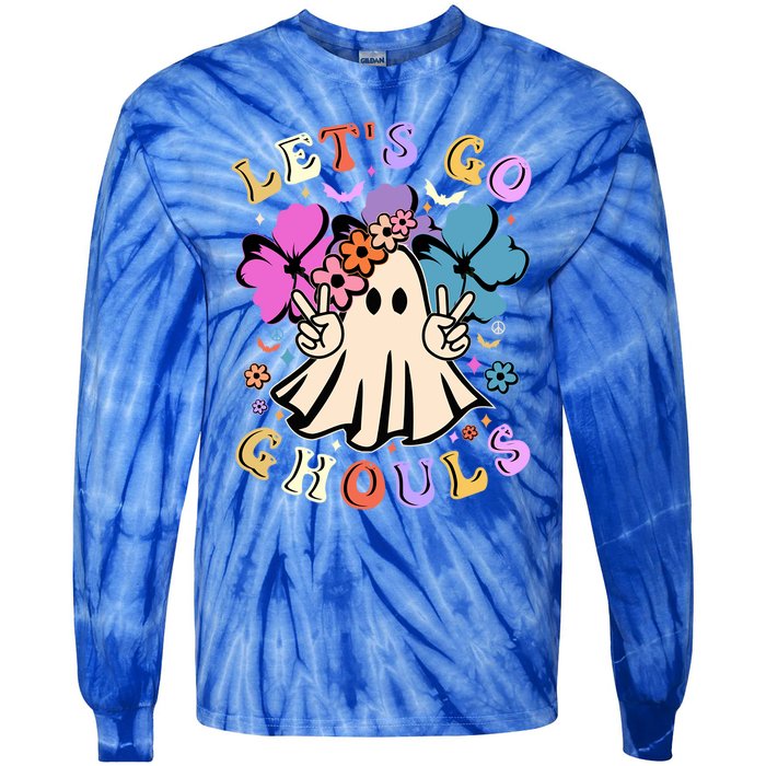 Lets Go Ghouls Halloween Boo Retro Halloween Party Meaningful Gift Tie-Dye Long Sleeve Shirt