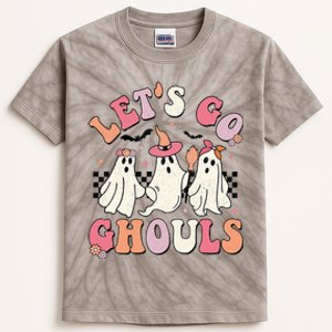 LetS Go Ghouls Halloween Ghost Outfit Costume Kids Tie-Dye T-Shirt