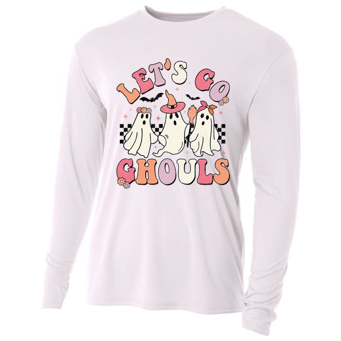 LetS Go Ghouls Halloween Ghost Outfit Costume Cooling Performance Long Sleeve Crew