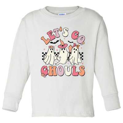 LetS Go Ghouls Halloween Ghost Outfit Costume Toddler Long Sleeve Shirt