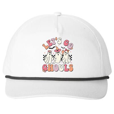 LetS Go Ghouls Halloween Ghost Outfit Costume Snapback Five-Panel Rope Hat