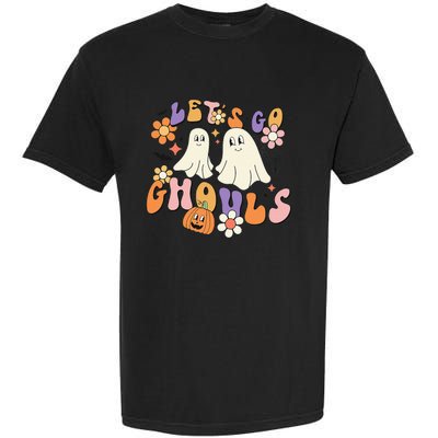 Lets Go Ghouls Funny Ghost Halloween Matching Garment-Dyed Heavyweight T-Shirt