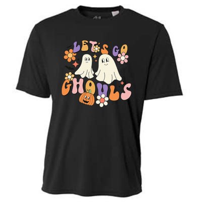 Lets Go Ghouls Funny Ghost Halloween Matching Cooling Performance Crew T-Shirt