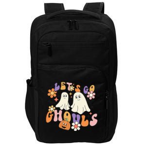 Lets Go Ghouls Funny Ghost Halloween Matching Impact Tech Backpack