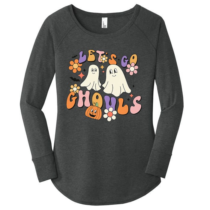 Lets Go Ghouls Funny Ghost Halloween Matching Women's Perfect Tri Tunic Long Sleeve Shirt