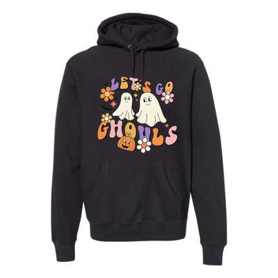 Lets Go Ghouls Funny Ghost Halloween Matching Premium Hoodie