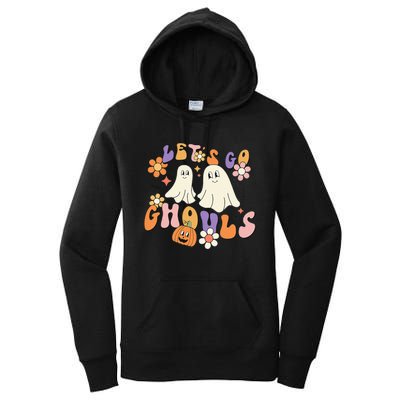 Lets Go Ghouls Funny Ghost Halloween Matching Women's Pullover Hoodie