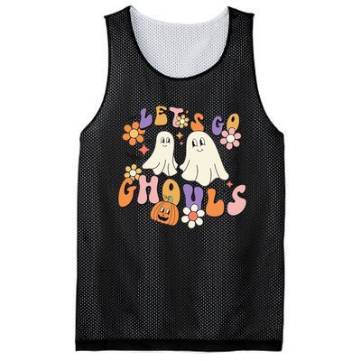 Lets Go Ghouls Funny Ghost Halloween Matching Mesh Reversible Basketball Jersey Tank