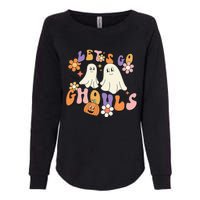 Lets Go Ghouls Funny Ghost Halloween Matching Womens California Wash Sweatshirt