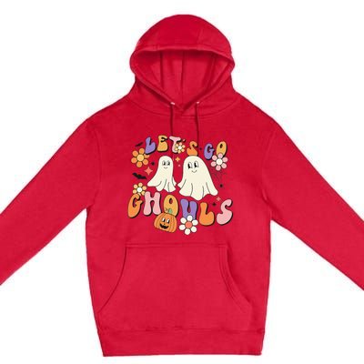 Lets Go Ghouls Funny Ghost Halloween Matching Premium Pullover Hoodie