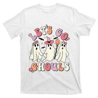 Lets Go Ghouls Halloween Ghost Outfit Costume Retro Groovy T-Shirt