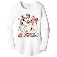 Lets Go Ghouls Halloween Ghost Outfit Costume Retro Groovy Women's Perfect Tri Tunic Long Sleeve Shirt