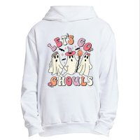 Lets Go Ghouls Halloween Ghost Outfit Costume Retro Groovy Urban Pullover Hoodie