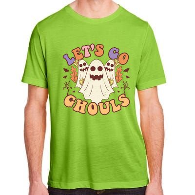 Lets Go Ghouls Halloween Ghost Retro Groovy Meaningful Gift Adult ChromaSoft Performance T-Shirt