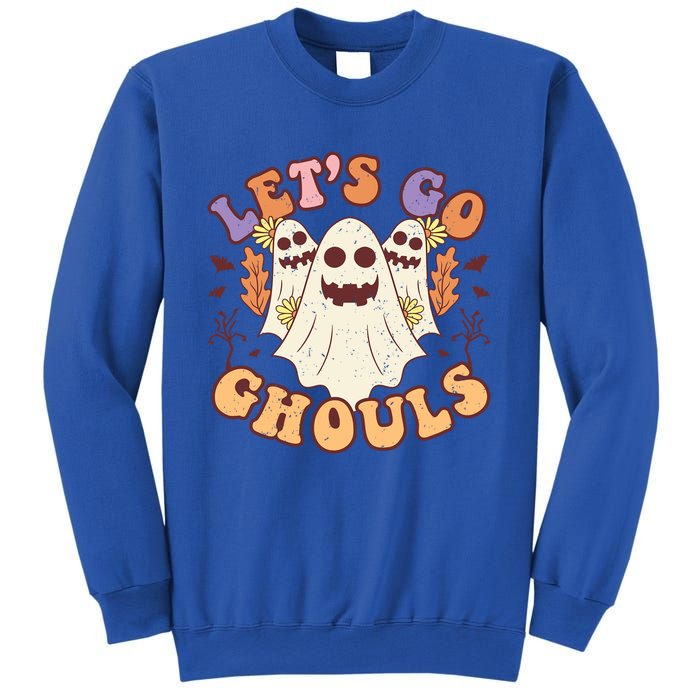 Lets Go Ghouls Halloween Ghost Retro Groovy Meaningful Gift Sweatshirt