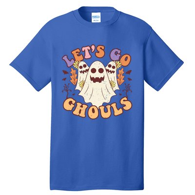 Lets Go Ghouls Halloween Ghost Retro Groovy Meaningful Gift Tall T-Shirt