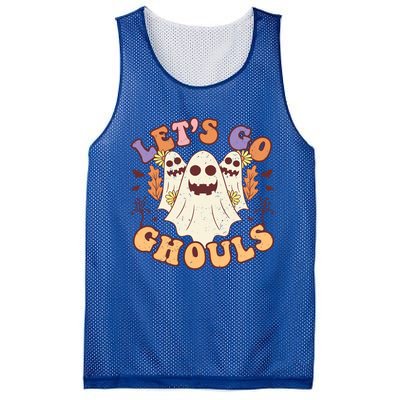 Lets Go Ghouls Halloween Ghost Retro Groovy Meaningful Gift Mesh Reversible Basketball Jersey Tank