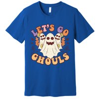 Lets Go Ghouls Halloween Ghost Retro Groovy Meaningful Gift Premium T-Shirt