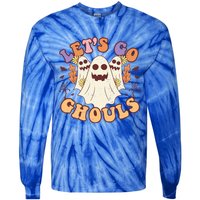 Lets Go Ghouls Halloween Ghost Retro Groovy Meaningful Gift Tie-Dye Long Sleeve Shirt