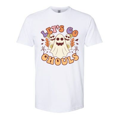 Lets Go Ghouls Halloween Ghost Retro Groovy Meaningful Gift Softstyle CVC T-Shirt