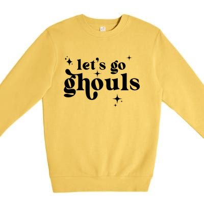 Lets Go Ghouls Halloween Graphic Design Gift Premium Crewneck Sweatshirt