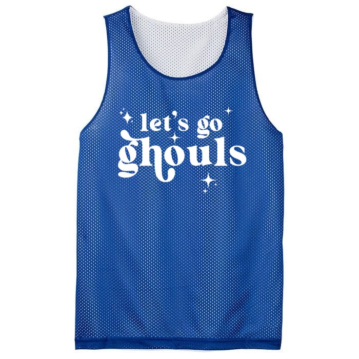 Lets Go Ghouls Halloween Graphic Design Gift Mesh Reversible Basketball Jersey Tank