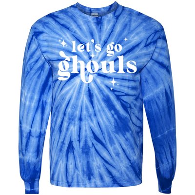 Lets Go Ghouls Halloween Graphic Design Gift Tie-Dye Long Sleeve Shirt