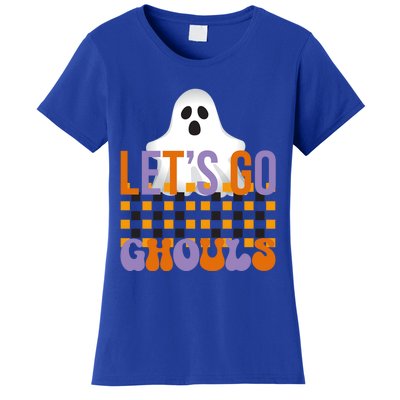 Lets Go Ghouls Outfit Costume Retro Groovy Halloween Ghost Great Gift Women's T-Shirt