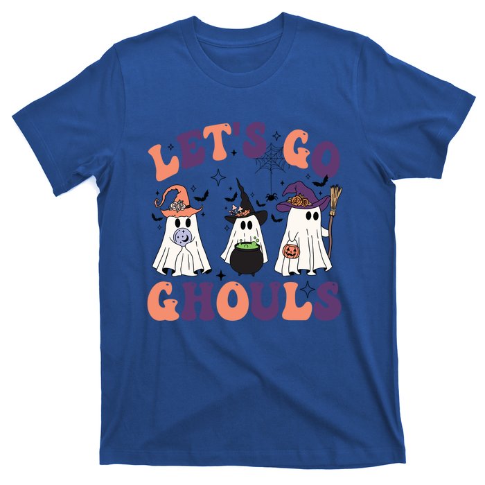 Lets Go Ghouls Funny Groovy Halloween Ghost Gift T-Shirt